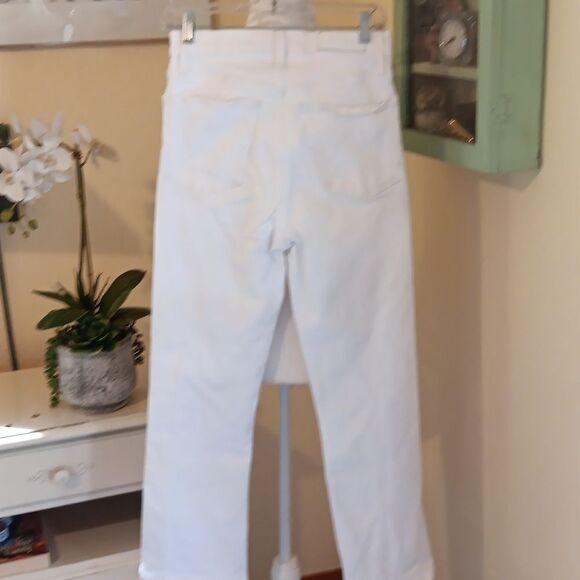 RE/DONE White 70S CROP BOOT Denim Jeans - Picture 6 of 13